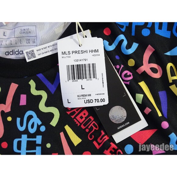 $70 ADIDAS HISPANIC HERITAGE MONTH PRE-MATCH MLS SOCCER JERSEY HZ2034 L - Picture 4 of 4